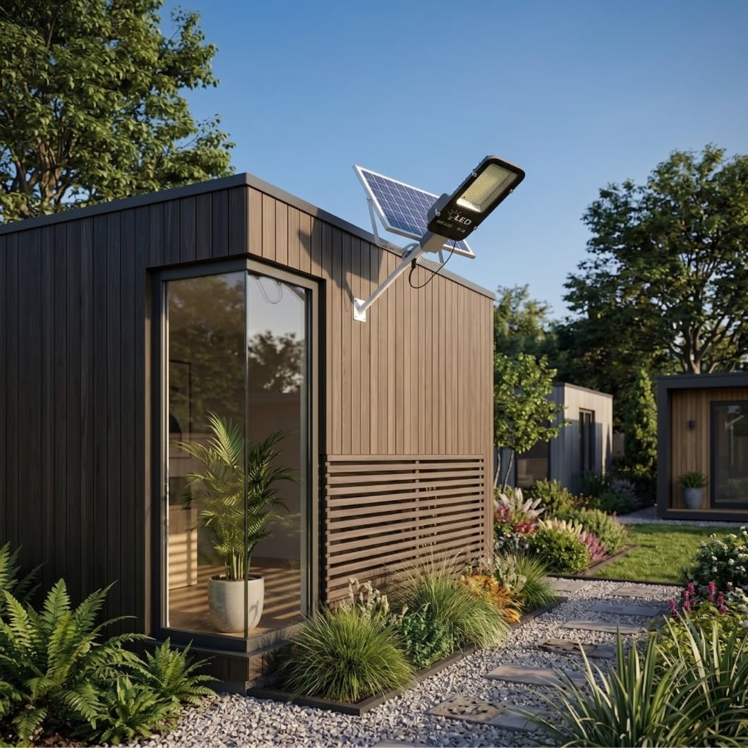 ZOLTA Solarna Lampa Uliczna 1600 – Zewnętrzna Lampa Solarna LED do Ogrodu i Podjazdu