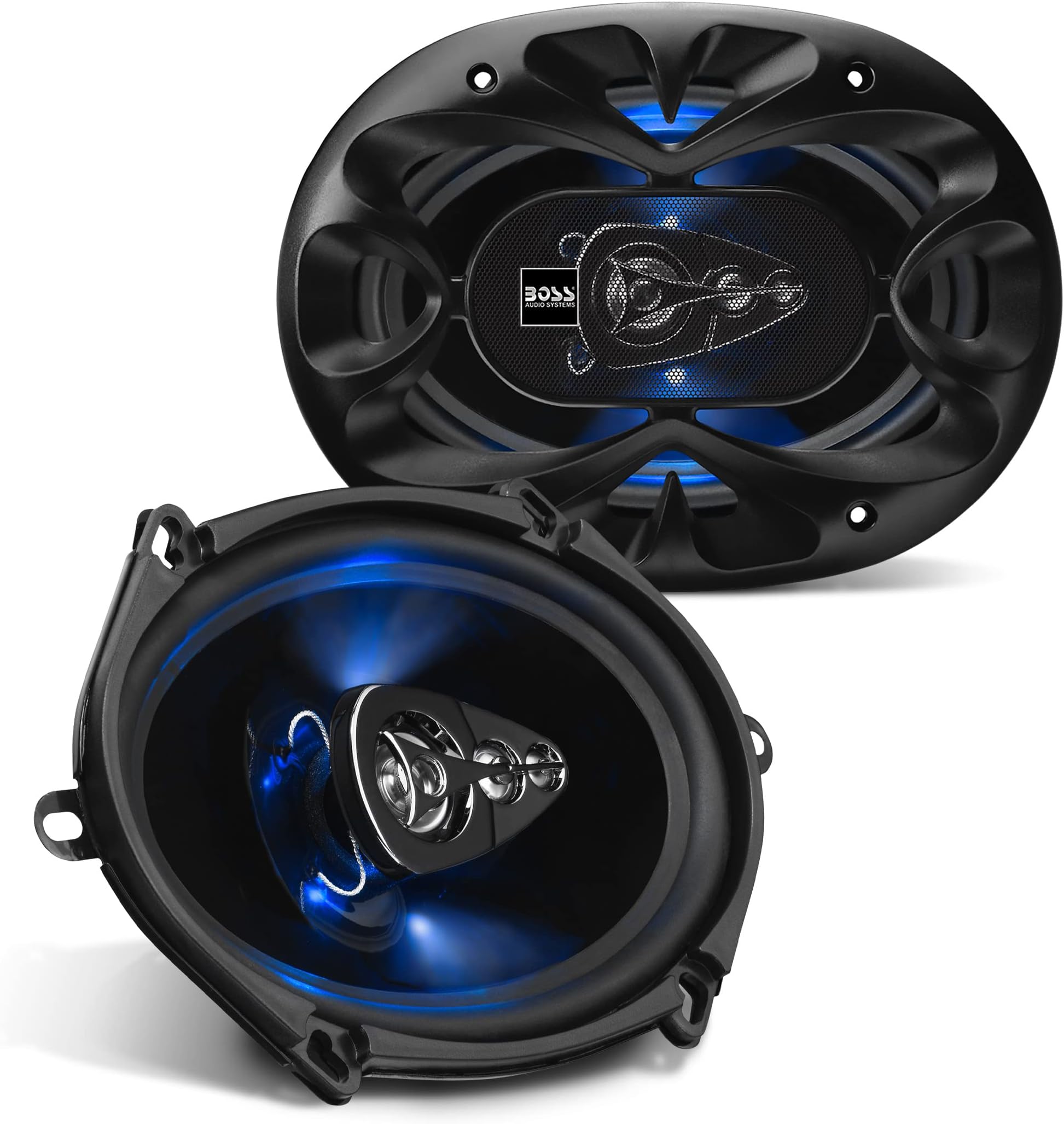 BOSS Audio Systems BE5768 Car Speakers - 300 Watts of Power Per Pair and 150 Watts Each, 5 x 7 Inch, Full Range, 3 Way, Sold in Pairs, Easy Mounting