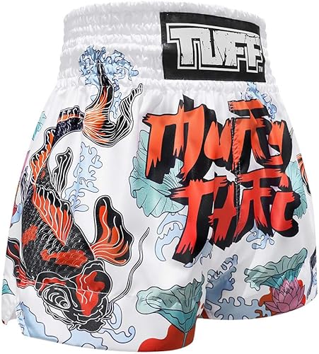 Miniatura 4 de TUFF - Pantalones cortos deportivos para Muay Thai, boxeo y artes marciales, ropa de entrenamiento y gimnasio