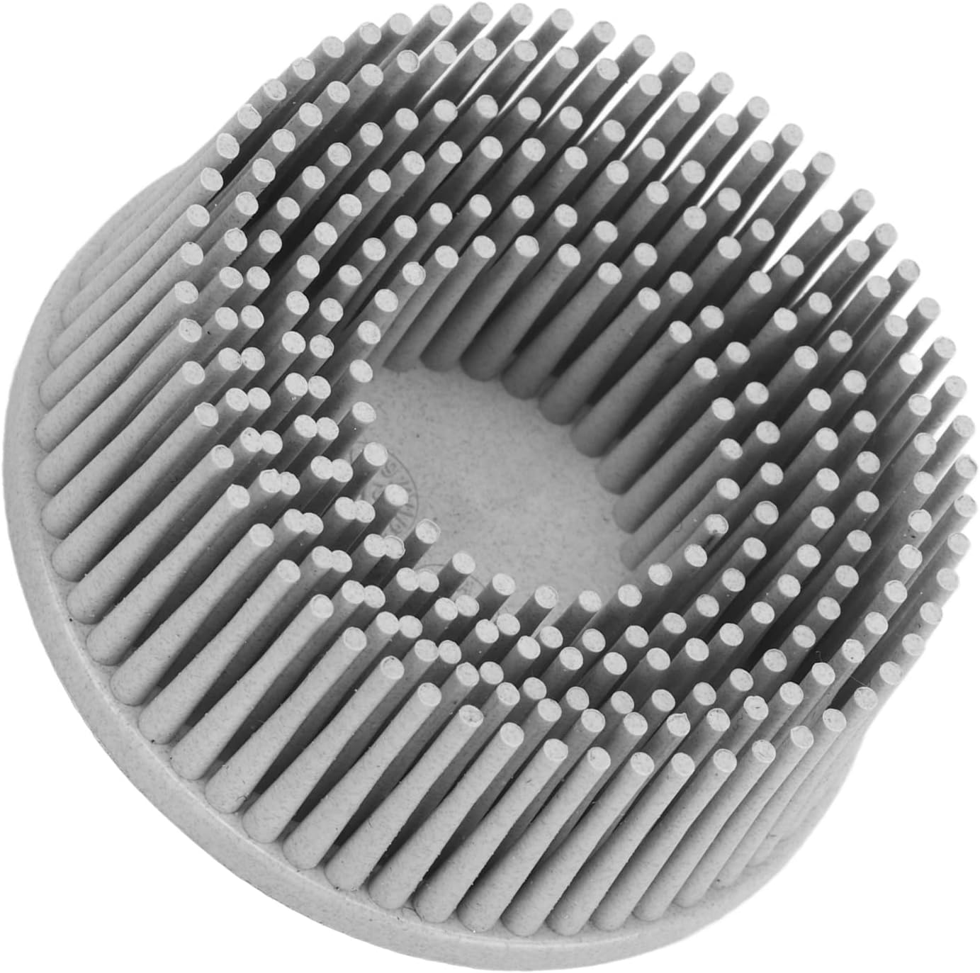 Pro-Grade 2" 50 Grit Bristle Disc - Ceramic-Aluminum Oxide Abrasive Bristle Disc with Quick Change for Metalworking. Compatible with Roloc Holders.(grey)