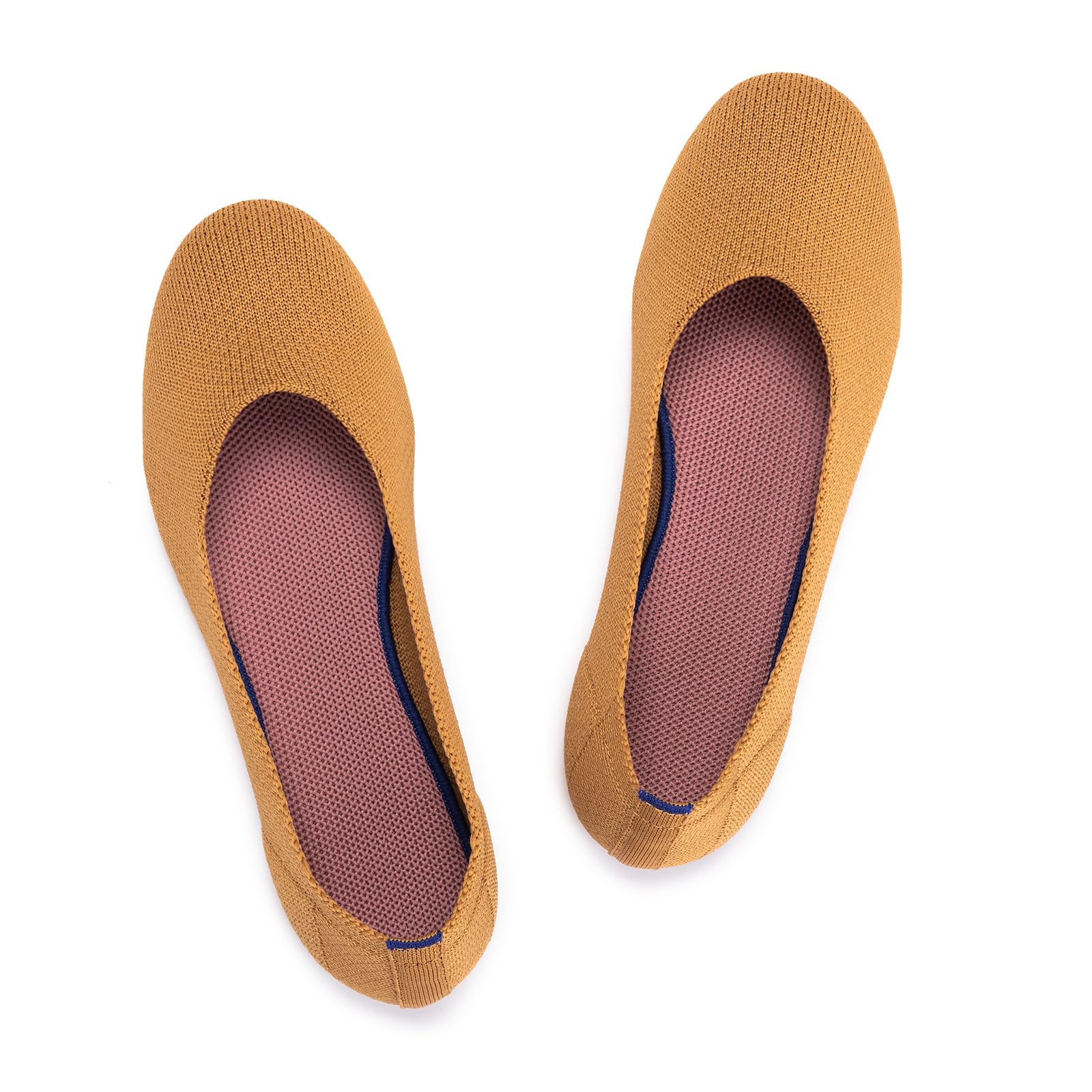 Frank Mully Women’s Ballerina Shoes, Slip-On Knit Dress Shoes, Pumps, Round Toe Ballet Flats