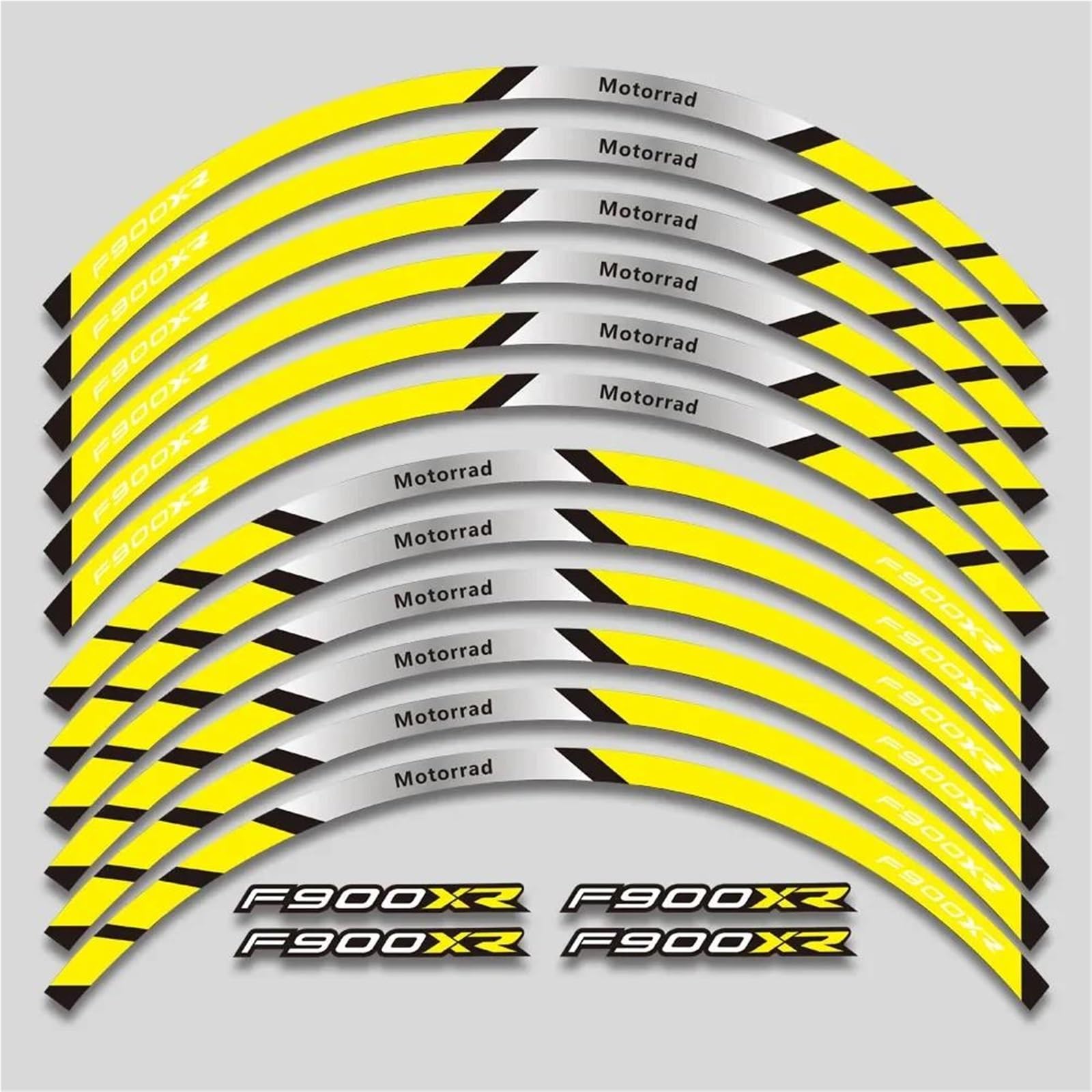 Motorcycle Wheels Sticker Rim Tire Reflective Stripe Decals Set for BMW F900XR F900 XR F 900 F900xr(Color10)