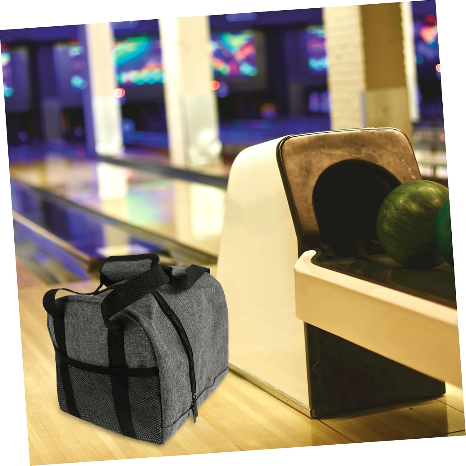 Single Bowling Bag with Padded Holder for Enhanced Convenient Handcarry Sports Equipment Tote for Bowling