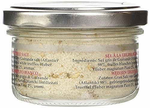 Vista 2 de Urbani White Truffle Salt 3.5 oz – Gourmet Seasoning Truffle Sea Salt with Guérande Sea Salt & Real Pieces, Luxury Finishing Salt for Cooking, Blanco