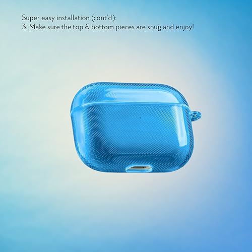 Miniatura 4 de SteepLab Funda con resaltador de neón para AirPods Pro (1 generación, 2019) - La funda Grippy Jelly (azul celeste levado)