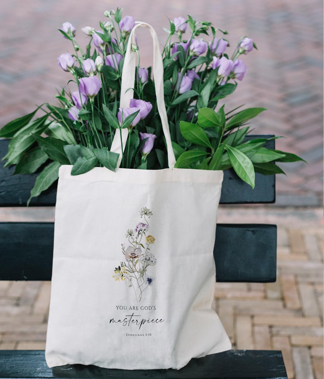 Christian Tote Bag, Christian tote Bag for Women, Bible tote bag, Bible Tote Bags for Women, Foral Tote Bag - Image 3