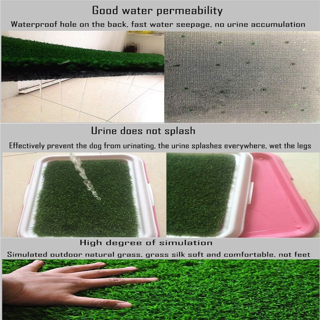 Artificial Grass Bathroom Mat for Puppies and Small Pets- Portable Potty Trainer for Indoor and Outdoor Use by (60 * 100cm)