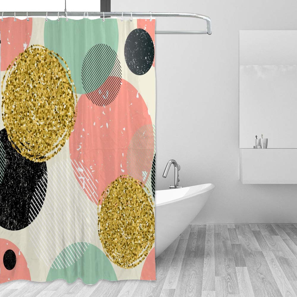 Rideau de douche imperméable anti-éclaboussures pour baignoire
