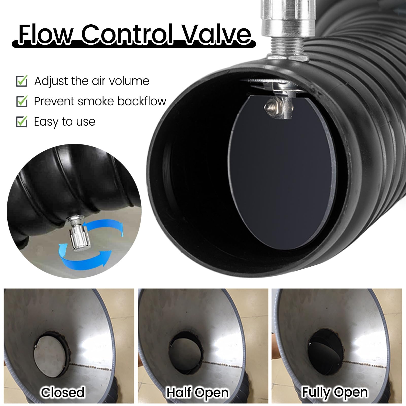 Braccio di aspirazione dei fumi di saldatura regolabile con cappuccio e ugello per la rimozione efficiente del fumo per officine Sistema di filtrazione dell'aria industriale Soluzione di ventilazione