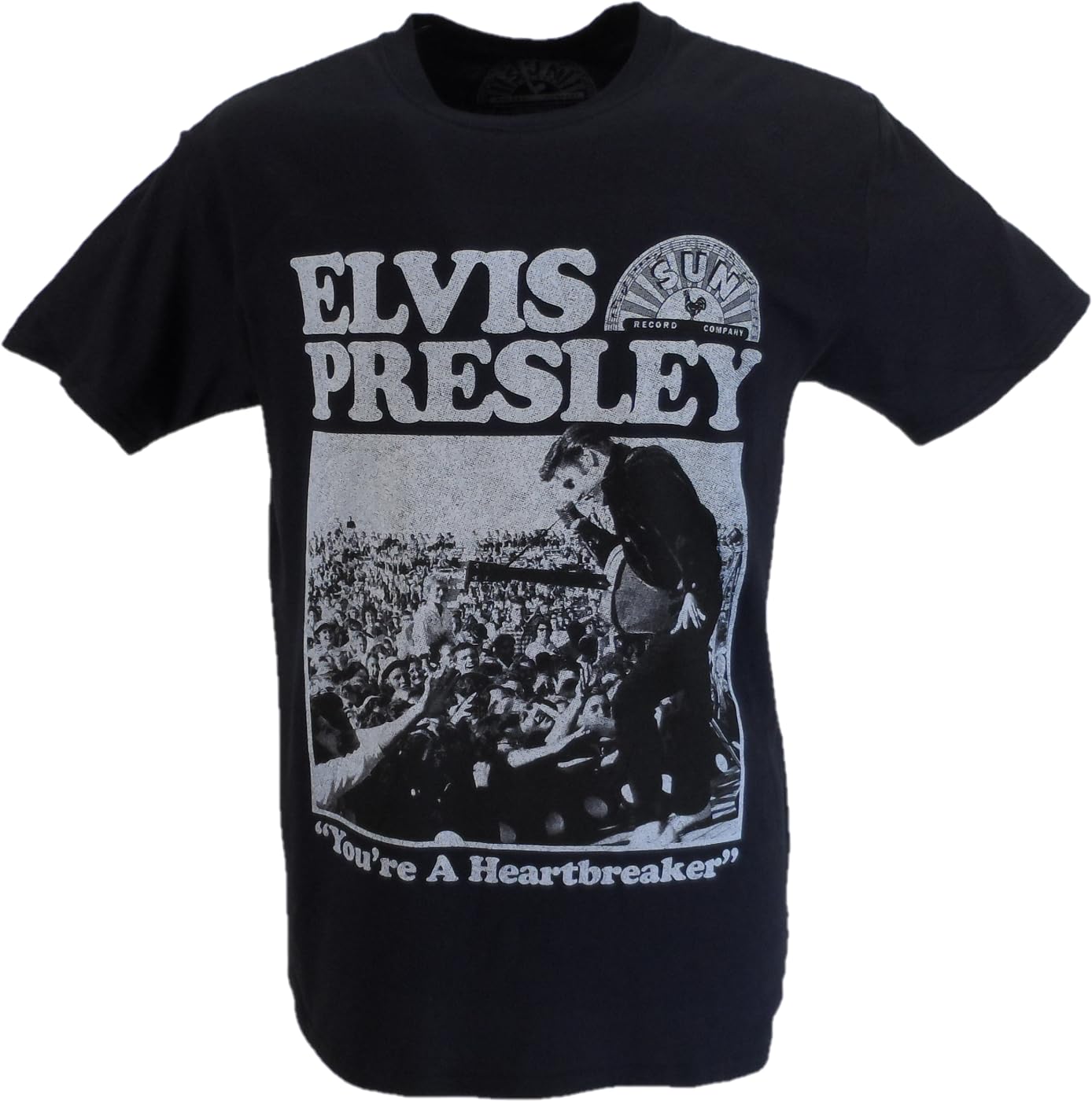 Mazeys Men's Heartbreaker Sun Records Elvis Officially Licensed T Shirts (Uk, Alpha, Xl, Regular, Regular, )