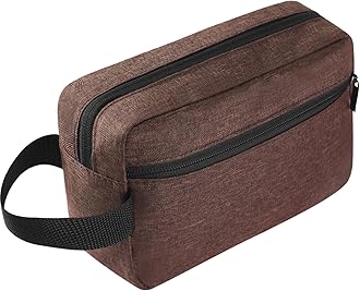 Icramsy Travel Toiletry bag Toiletry bag for women men Hanging Cosmetic bag Travel accessories for Women Men (Brown)