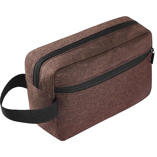 Travel Toiletry bag Toiletry bag for women men Hanging Cosmetic bag Travel accessories for Women Men (Brown)