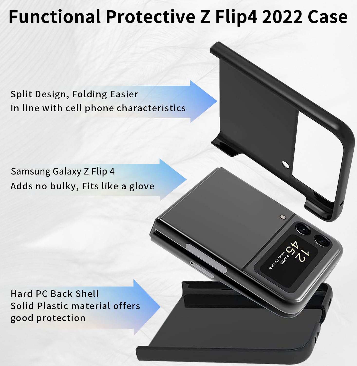 Coque Transparente Rigide Pour Samsung Galaxy Z Flip 4 5G - Polycarbonate Mince - Neuf