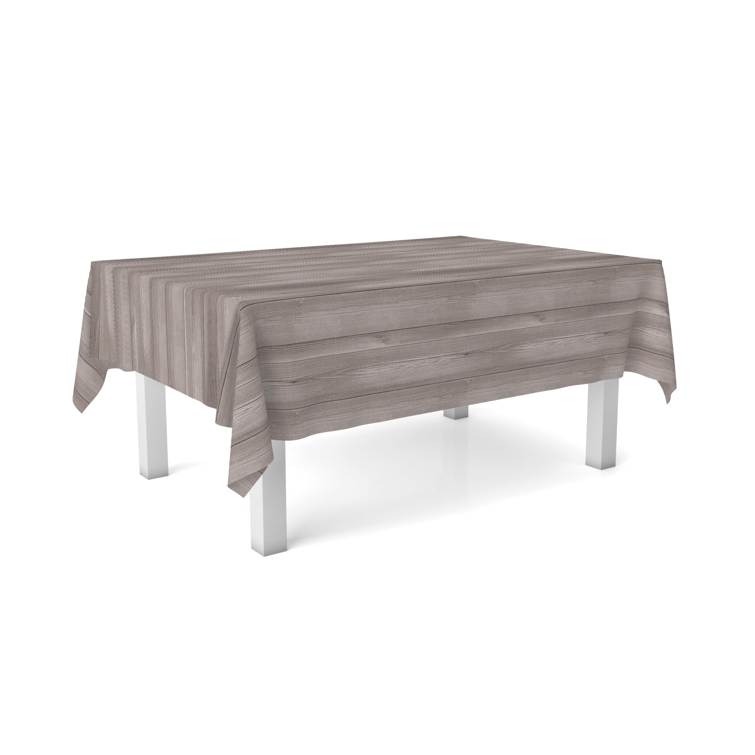 Martina Home Tafelkleed van wasdoek hout bruin 250 x 140 cm