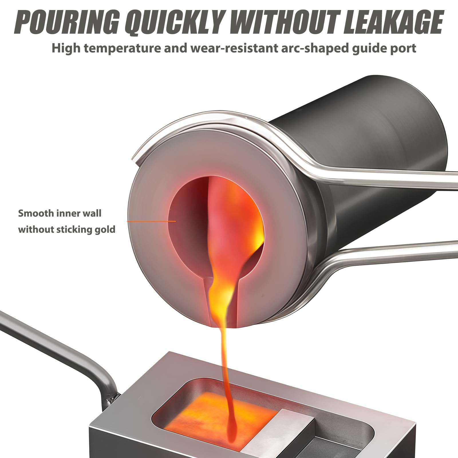Graphite Crucible: 1 kg di resistente alle alte temperature in grafite, crocifisso in grafite per oro, argento, ottone, alluminio, gioielli, forni da colata, utensili, metallo, fusione