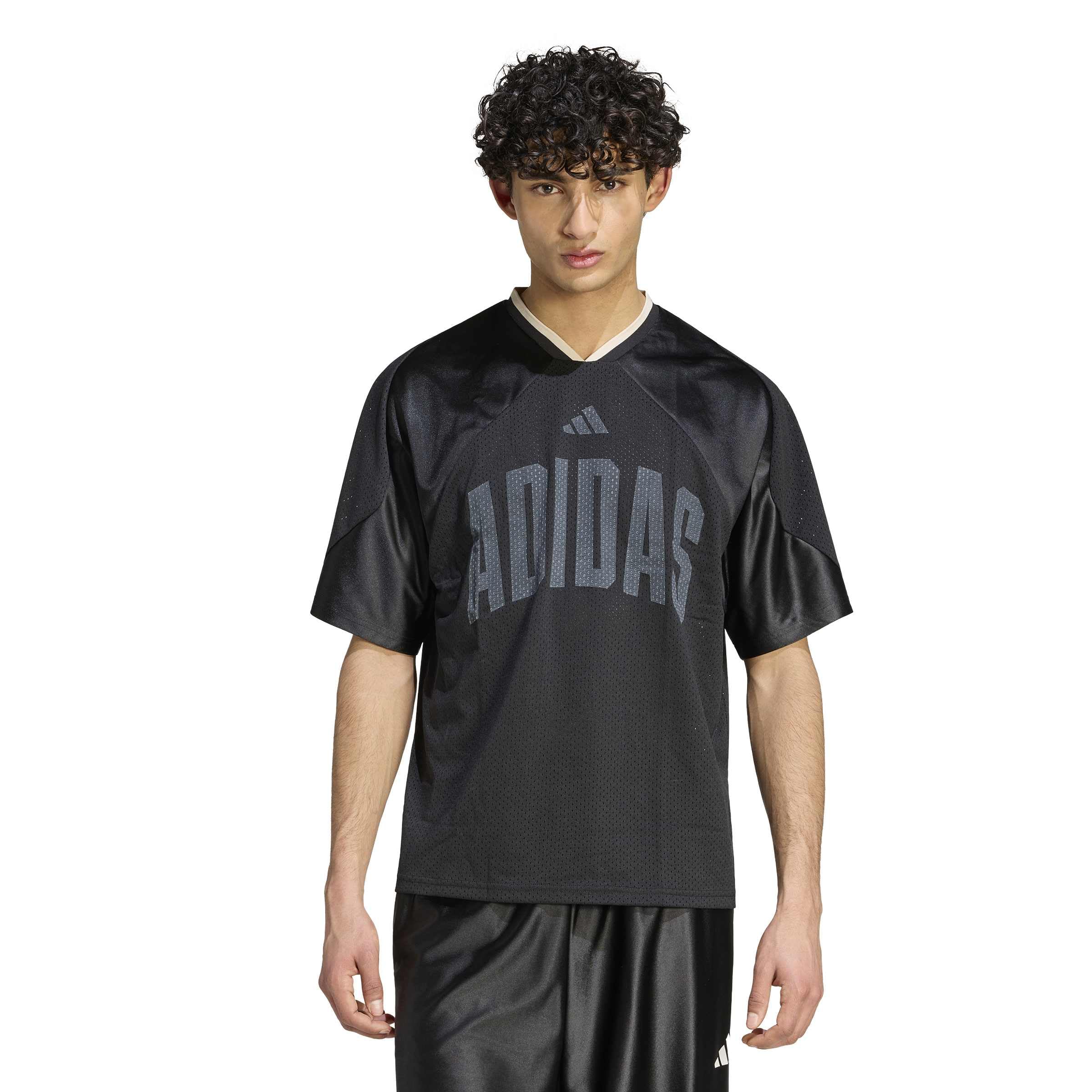 adidas Mens Stadium Graphic Mesh Casual Tops Casual - Red