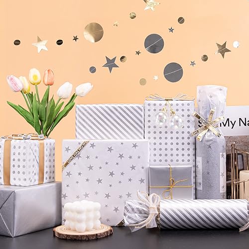 Miniatura 118 de Larcenciel Papel de seda dorado rosa, 120 hojas, papel metálico de regalo para bolsas de regalo, embalaje, flores, San Valentín, Navidad, boda, Oro