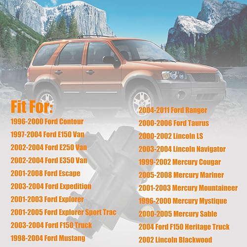 Miniatura 8 de Válvulas de recirculación de gases de escape EGR para Ford E150 E250 E350 2000-2005 Ford Excursion 1997-03, Ford F150 F250 1999-04, Ford F350