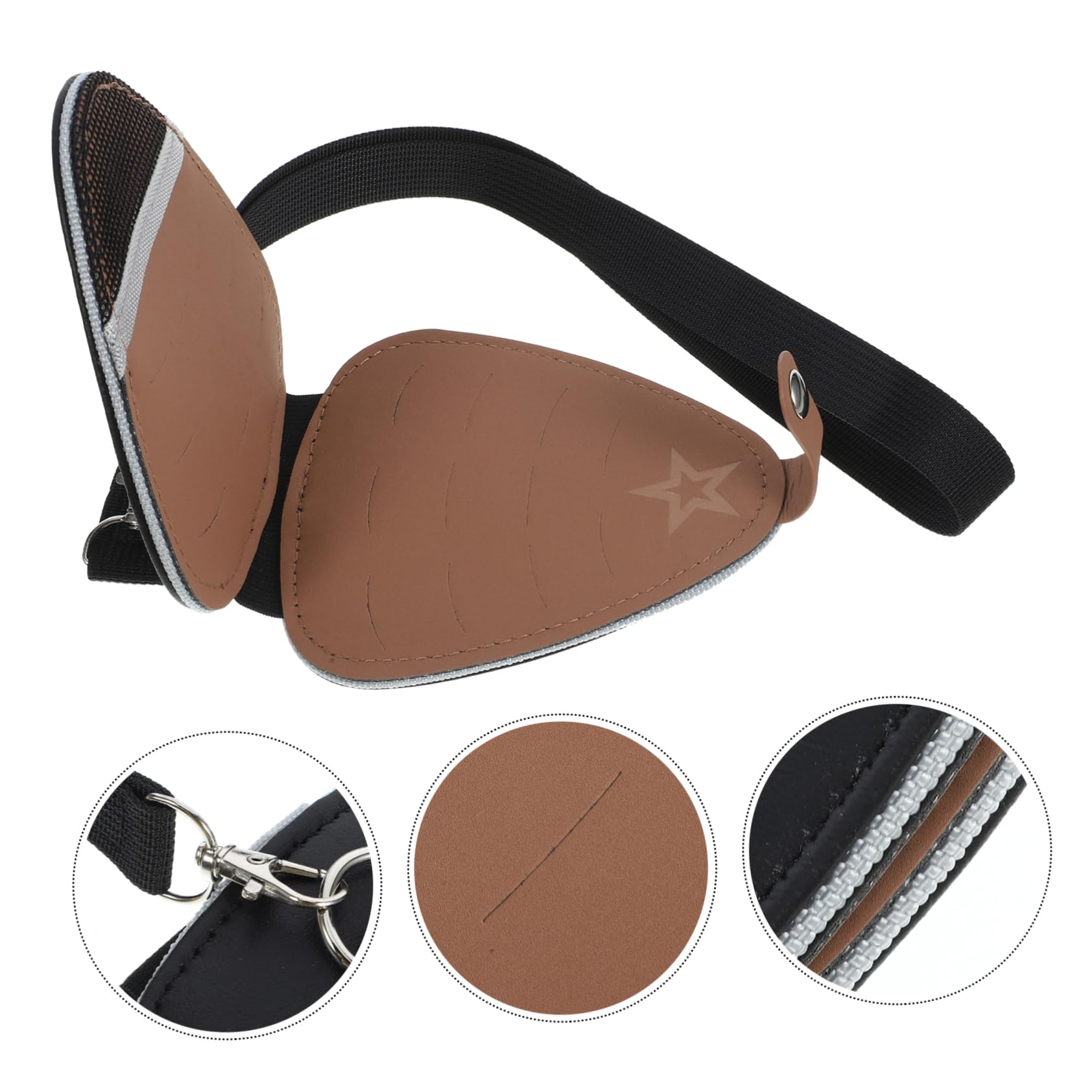 HEMOTON Borsa Porta Plettri in Pelle per Chitarra 2 Pezzi Custodia per Plettri Custodia Leggera per Accessori Cordino per Musicisti