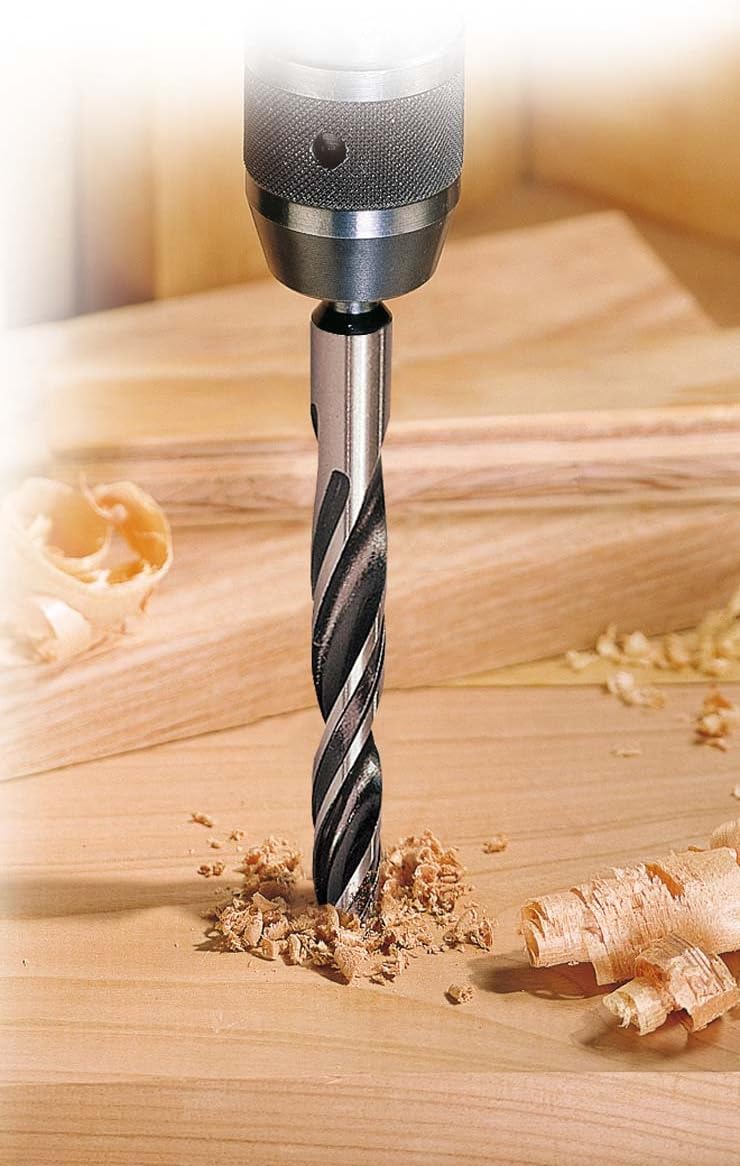 Chisel Assorted Wood Spiral Drill Bit Diameter 4.0/5.0/6.0/8.0/10.0 mm in Multipack, 180 350 410