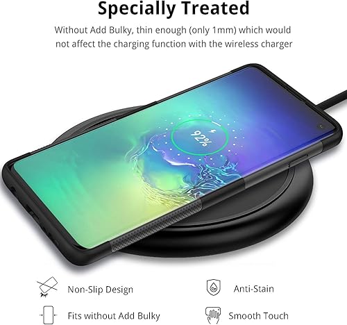 Miniatura 5 de UNBREAKcable Funda Samsung Galaxy S10 (6.1 pulgadas) - Funda protectora de silicona TPU esmerilada ultrafina para Galaxy S10 a prueba de golpes,