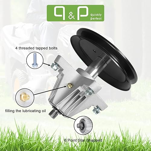 Miniatura 3 de q&p Soporte de montaje de eje de alimentación para exteriores para reemplazar MTD 618-06989, 918-06989, compatible con modelos MTD T1500 T1600 LT