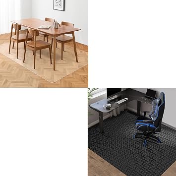 810 Dining Room Floor Mat & 50"x60" Chair Mat for Ofiice and Gaming