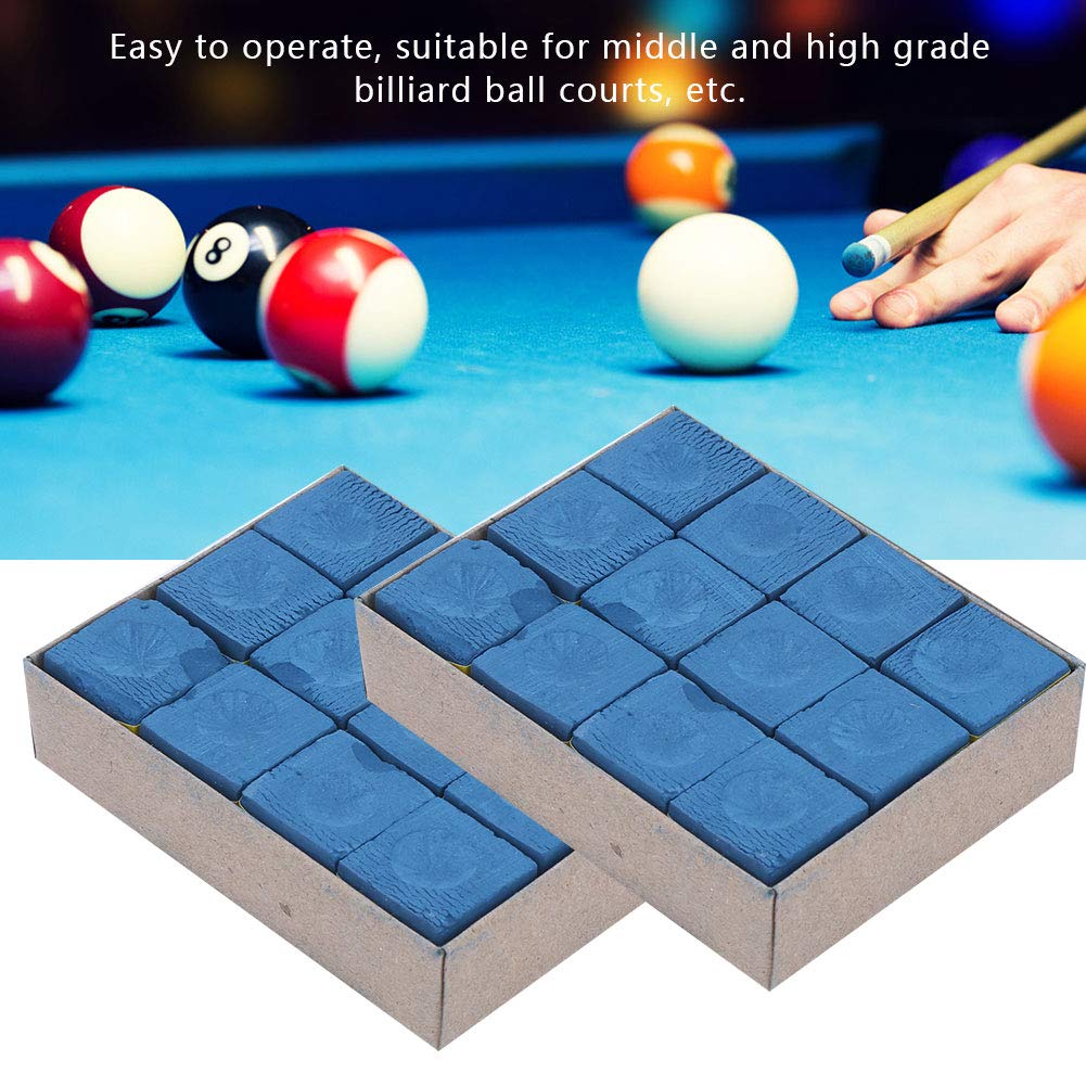 LNGJIN Billard Craie,24 pièces Billard Antidérapant Craie,Snooker Piscine Craie,Craies De Billard,Craies pour Crampons De Billard,Cue Chalk (Bleu/Rouge