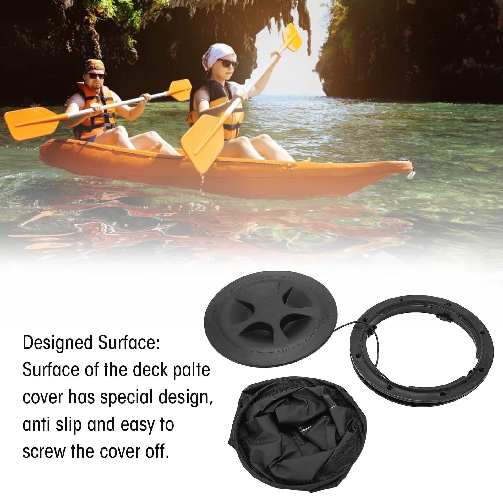 Deck Plate Kit, Boat Deck Hatch, Heavy Duty Waterproof Deck Plate Hatch Cover with Storage Bag for RV Marine Boat Kayaks Yacht