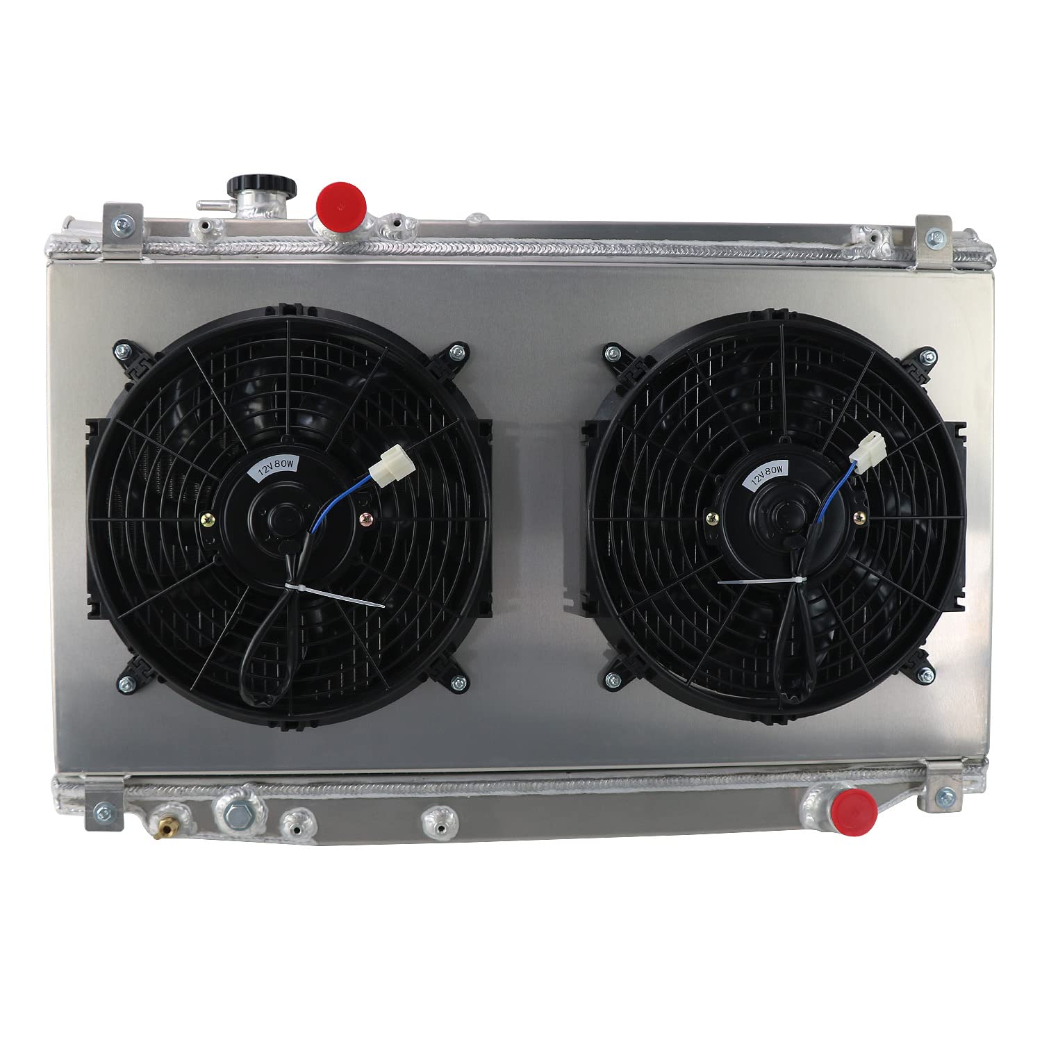 3 Row Core Aluminum Radiator for 1993-1998 Toyota Supra JZA80 2JZ-GTE 3.0L Radiador Automotive Replacement Radiators Shroud Fan Relay Kit 1994 1995 1996 1997