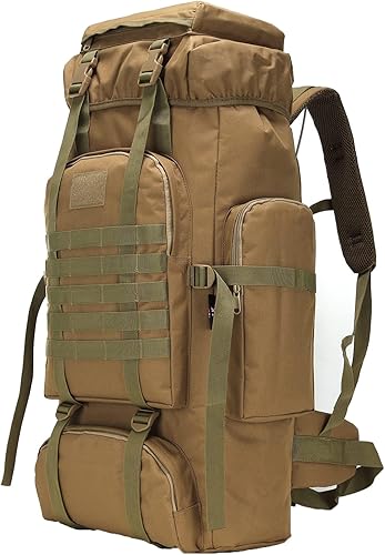 Vista 29 de Mochila de senderismo W WINTMING para hombres 70L/100L, mochila de campamento, mochila militar Molle, paquete de asalto de 3 días para escalada