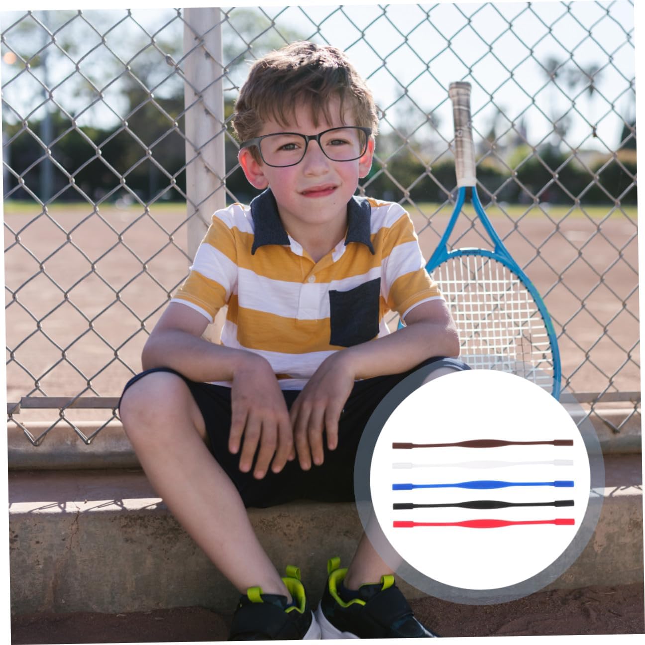 10pcs Nonslip Glasses Chain Assorted Silicone Eyeglass Holders Sports Glasses Strap Safety Retainer Adjustable Ropes