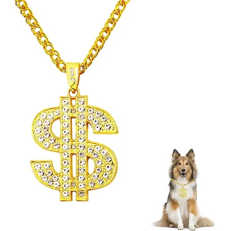 FUNKA Gold Chain Dog Collar Adjustable 