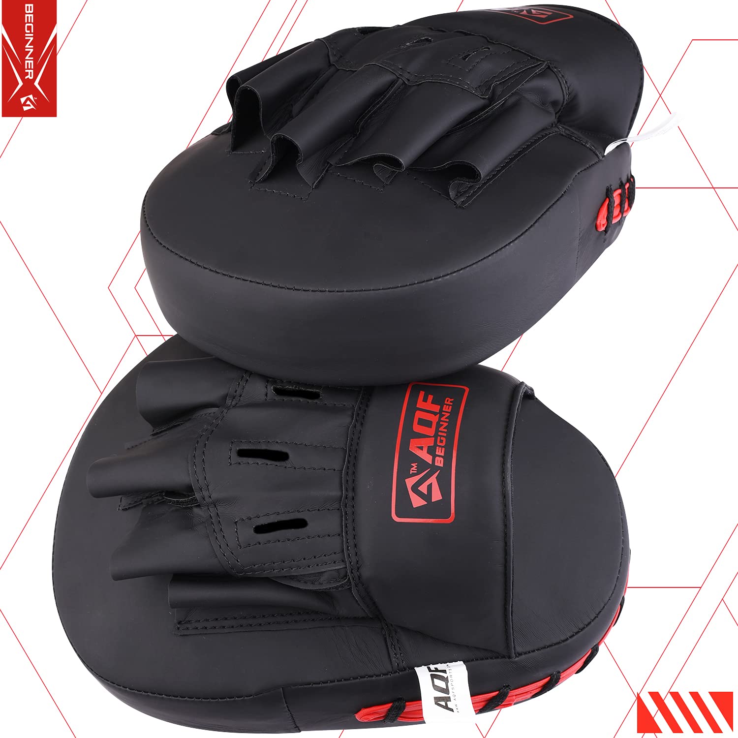 AQF Manoplas Boxeo, Almohadillas de Boxeo, Paos Boxing Mitones, Muay Thai Rex Cuero Curvo Guantes Boxeo, Almohadillas De Enfoque, Focus Pads para MMA & Karate Patas De Oso