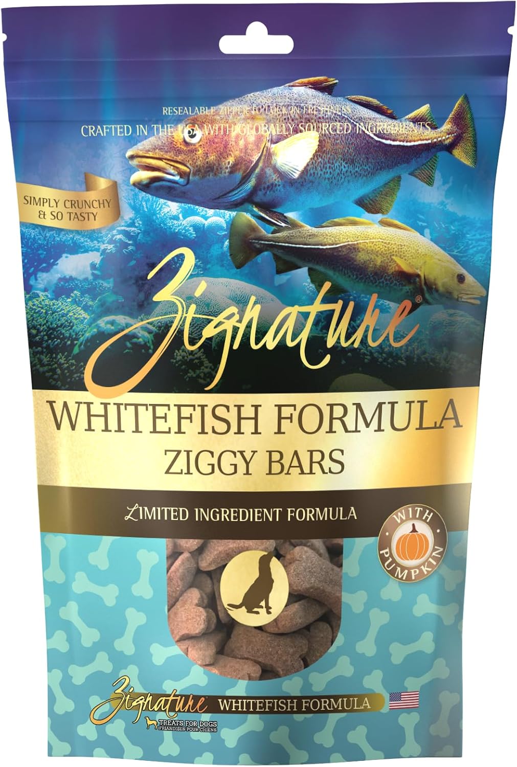 Zignature Whitefish Limited Ingredient Formula Biscuit Dog Treats 12oz (Pack of 2)