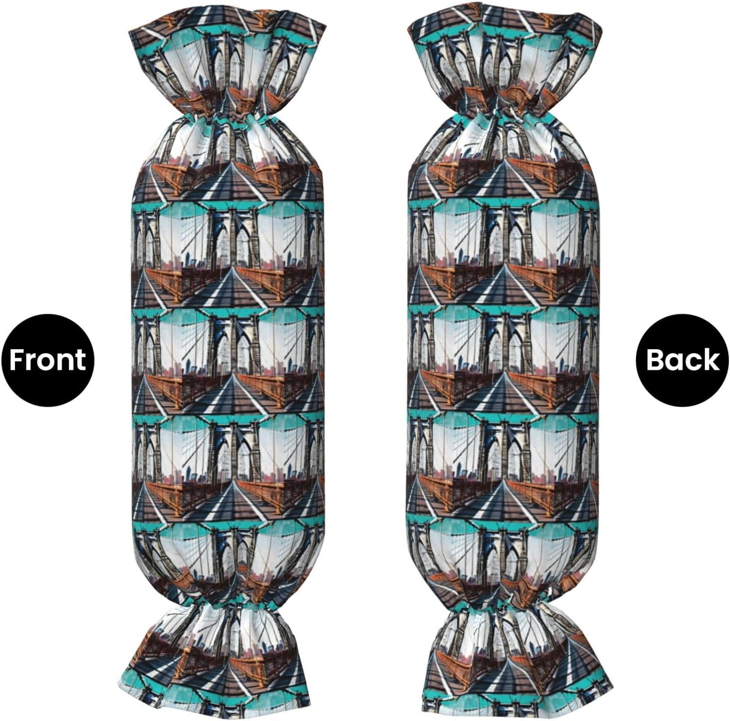 Brooklyn Bridge Print Candy Cylindrical Pillow Round Bolster Pillows Versatile Use Decor Bedroom Travel