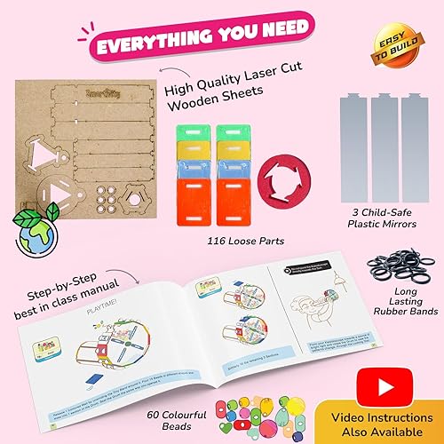 Miniatura 5 de Smartivity Kaleidoscope STEM - Juguetes educativos y divertidos para niños de 6 a 14 años, regalos para niños y niñas, proyecto de ingeniería