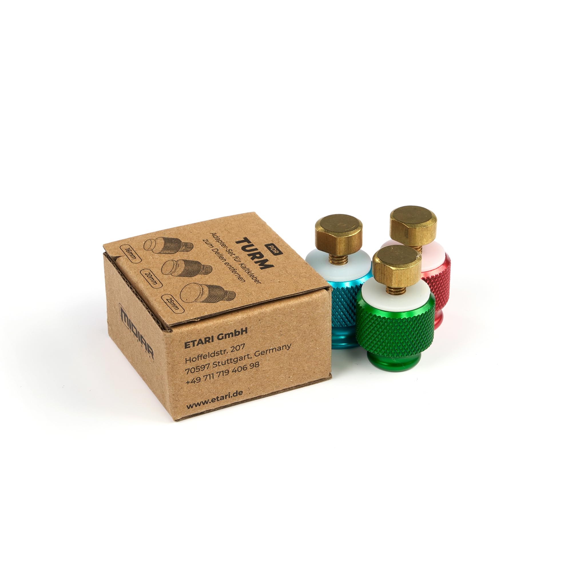 TORRE MIDIAR - Juego de adaptadores de aluminio para pegamento en frío, 3 piezas para eliminar abolladuras, herramientas PDR
