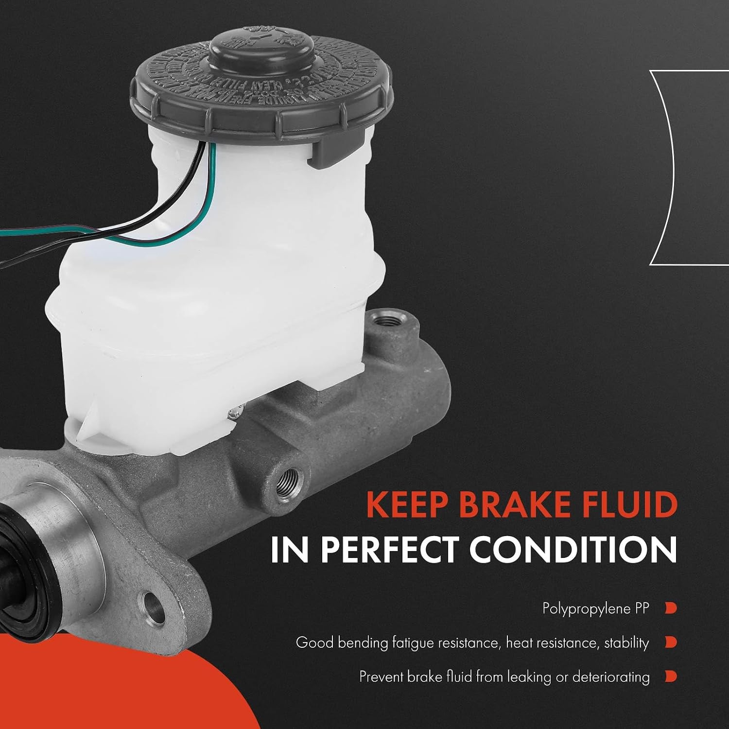 A-Premium Brake Master Cylinder with Reservoir and Cap Compatible with Honda Vehicles - Civic EX 1997-1998 - Replace OE# 46100S04L51, 46100S04L53