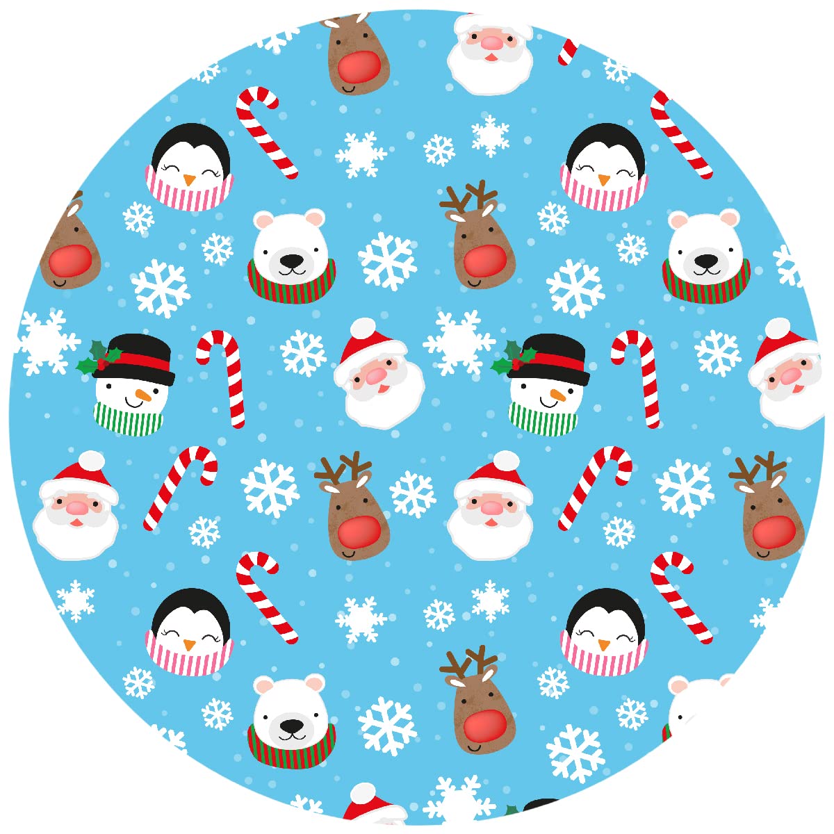 Culpitt Blue Christmas Friends Masonite Board, Christmas Cake Board For Heavy Cakes - 10 Inch 38481