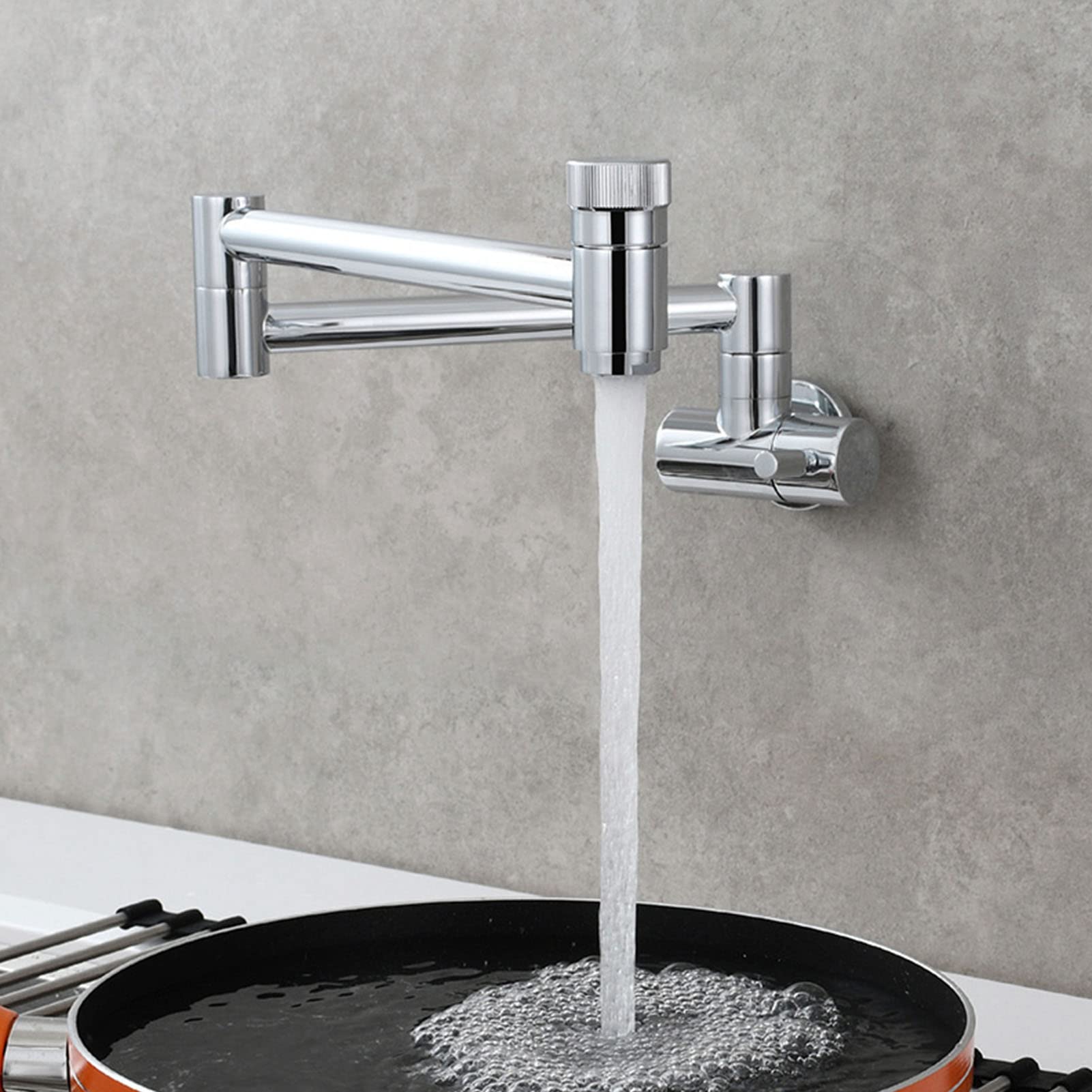 Robinet de remplissage en laiton massif avec bras pliant double
