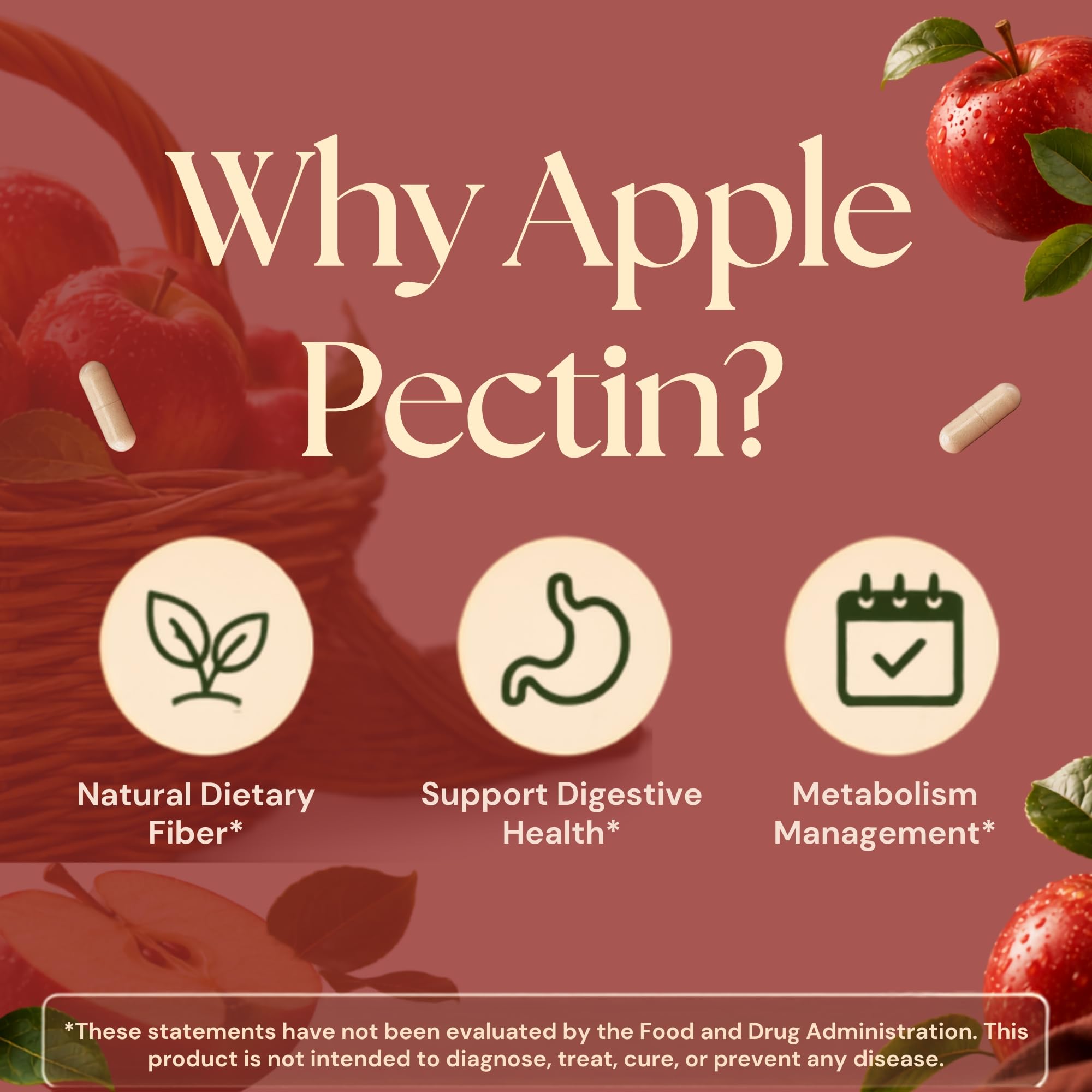 Vitamatic Apple Pectin 1400 mg Per Serving, 120 Veggie Capsules — Amazon image 5