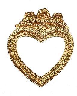 Melody Jane Dollhouse Gold Empty Heart Picture Frame Miniature Ornate Accessory 1:12 Scale