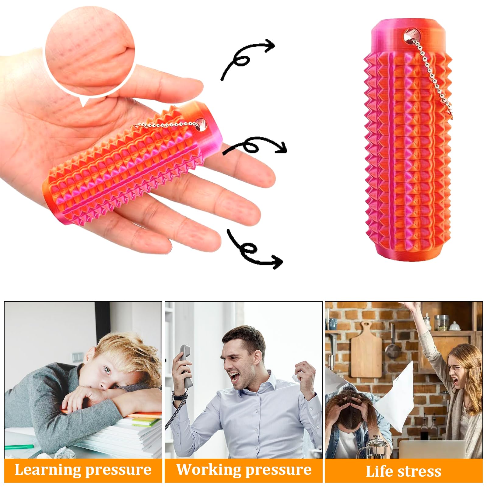 4 Pezzi Little Ouchies Giocattolo Sensoriale Antistress – Fidget Tascabile Con Spuntoni Per Adulti E Ragazzi, Stimolatore Tattile Per Ansia - 4
