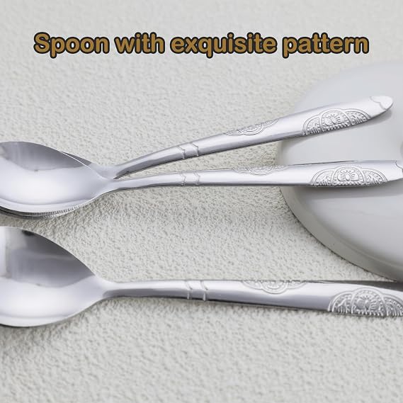 6 Pack Metal Small Salt Sugar Spoons | for Home Espresso Kitchen Spices Seasonings Medicine Powder, 5.3 Inches