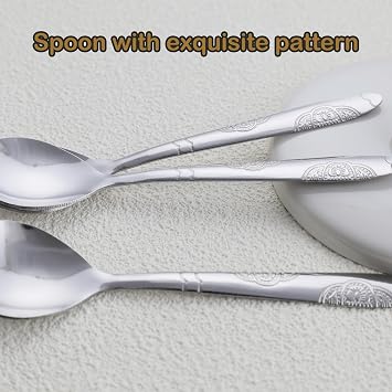 6 Pack Metal Small Salt Sugar Spoons | for Home Espresso Kitchen Spices Seasonings Medicine Powder, 5.3 Inches
