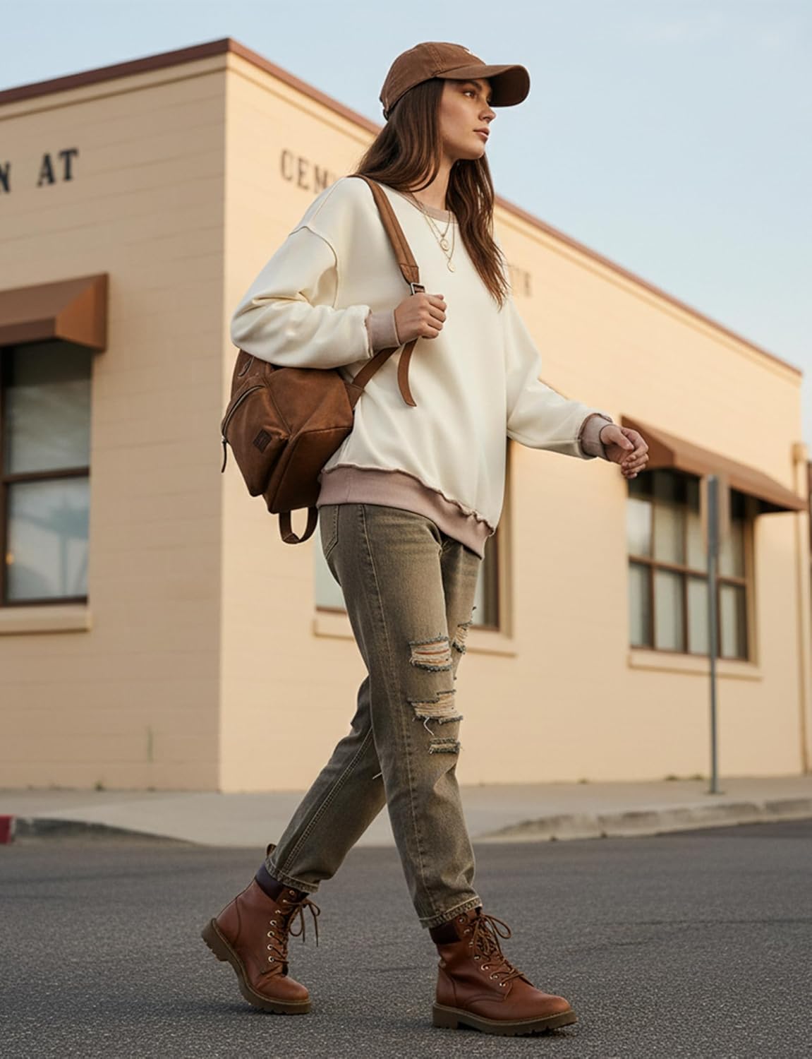 Sweatshirt for Women Crewneck Color Block Ribbed Trim Long Sleeve Loose Fit Tops Casual Fall Fashion Sweater 2025 - Image 7