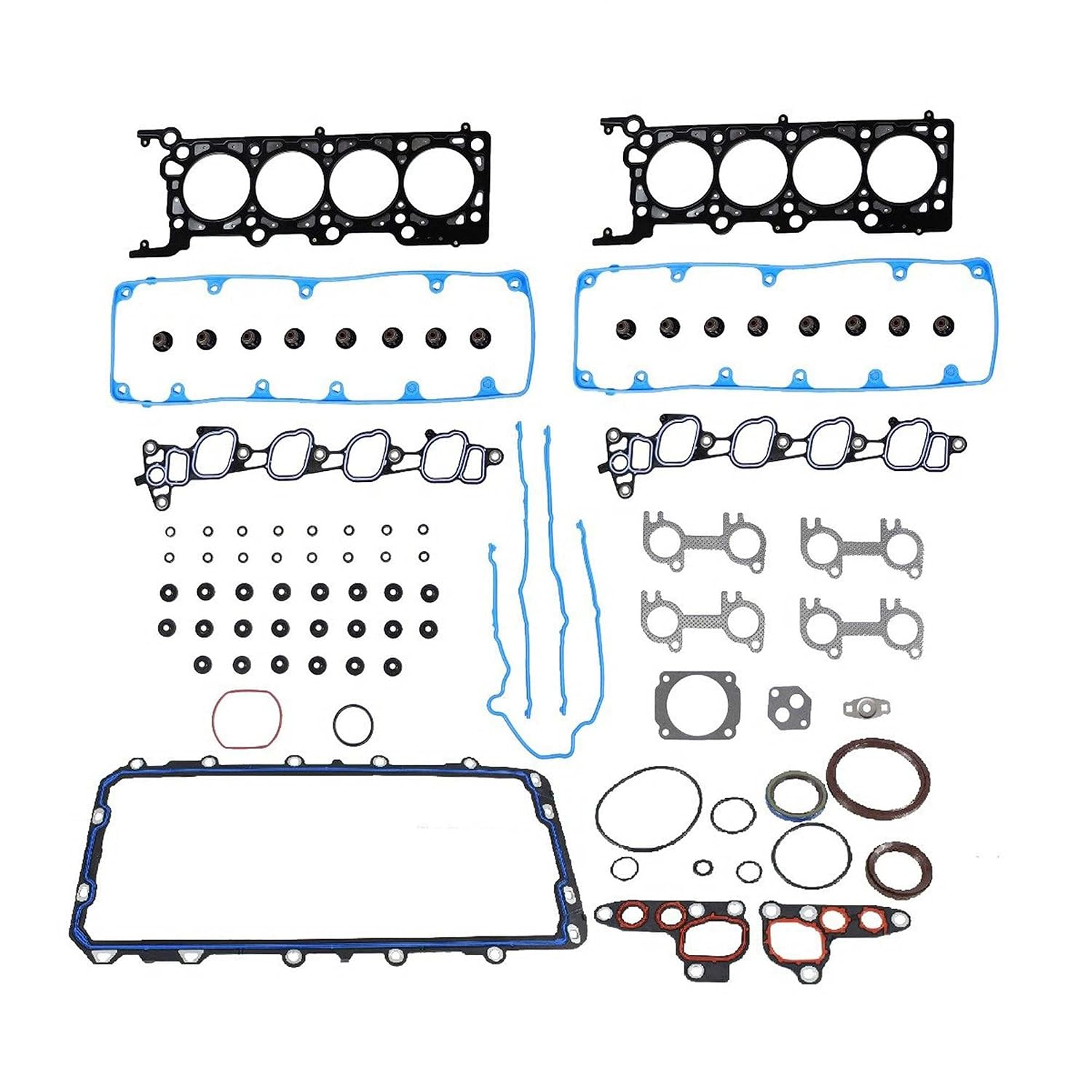 DNJ FGK4156 Full Gasket Set for 02-08 Ford, Lincoln, Mercury Crown Victoria, Town Car, Grand Marquis, Explorer, Mountaineer 4.6L SOHC Naturally Aspirated