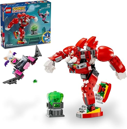 LEGO Sonic The Hedgehog Knuckles' Guardian Mech - Juego de juguetes de construcción para niños, figura de acción inspirada en videojuegos Knuckles