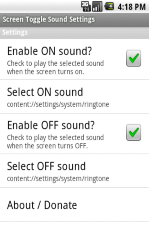 Screen On/Off Sound:www.amazon.com:Appstore for Android